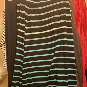 Black striped maxi shirt